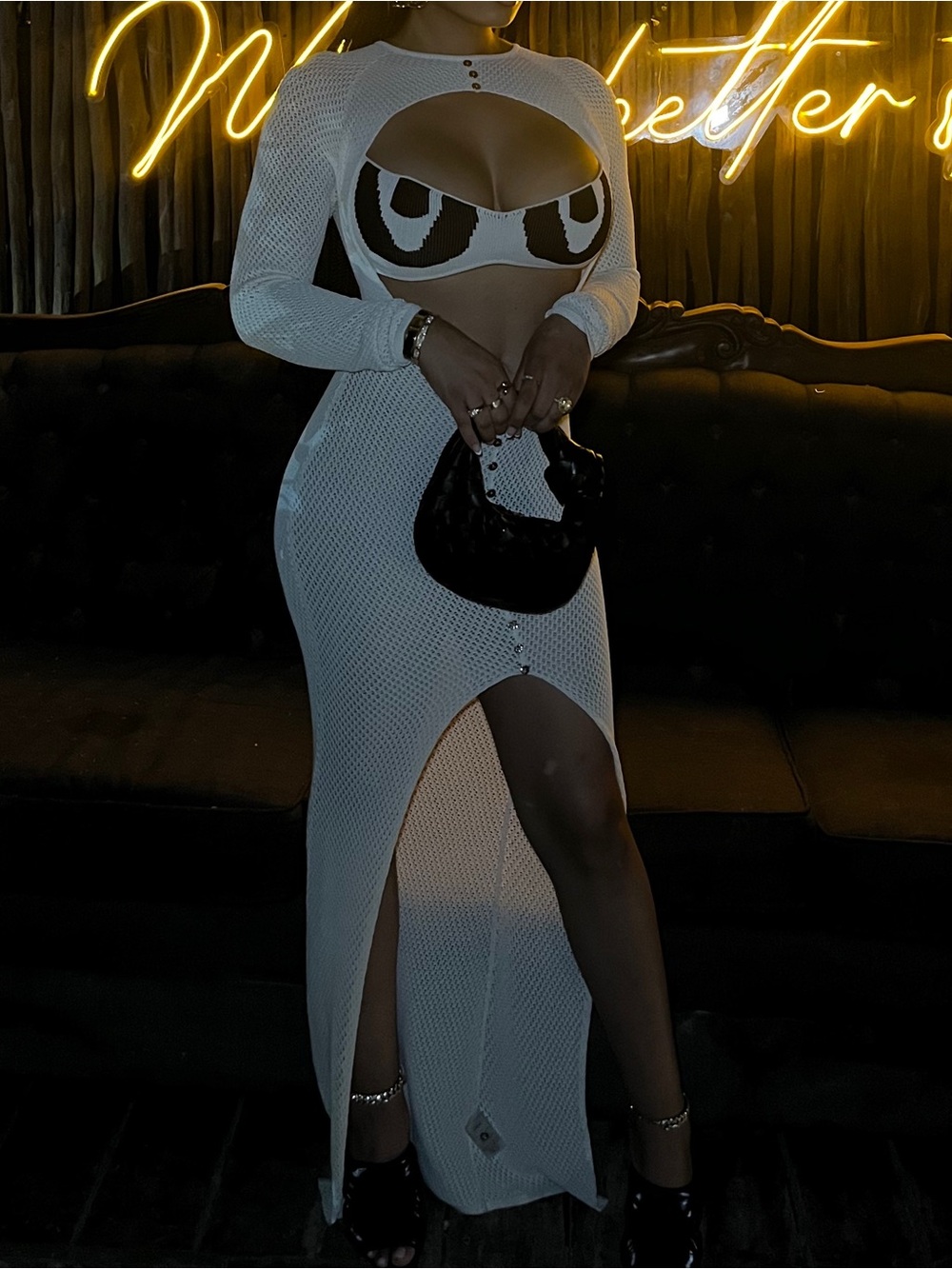 Long Sleeve Cutout Maxi Dress